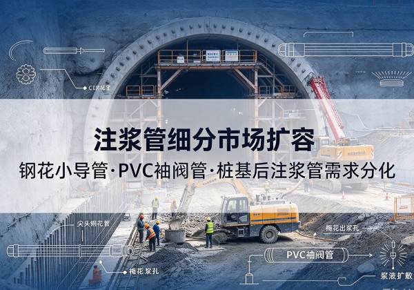 东风注浆管细分市场扩容，隧道钢花小导管、PVC 袖阀管、桩基后注浆管需求分化